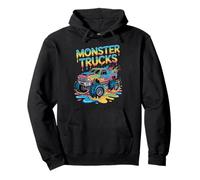 Niños Monster Truck Drip Colorido Graffiti Ice Cream Drip Boy Sudadera con Capucha