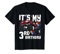 Niños Monster Truck It's My 3rd Birthday - 3º Cumpleaños Camiseta