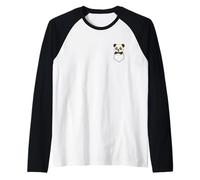 Niños Mujeres Hombres Divertido Animal En Bolsillo Lindo Panda Bolsillo Camiseta Manga Raglan