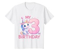Niños My 3rd Birthday Unicorn Girl Edad 3 Camiseta