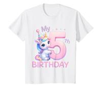 Niños My 5th Birthday Unicorn Girl Edad 5 Camiseta