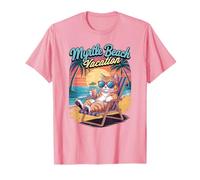 Niños Myrtle Beach Vacation Cat Vacay Travel Funny Mom Camiseta