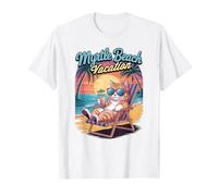 Niños Myrtle Beach Vacation Cat Vacay Travel Funny Mom Camiseta
