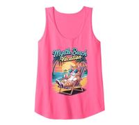 Niños Myrtle Beach Vacation Cat Vacay Travel Funny Mom Camiseta sin Mangas