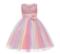 Niños Negro Niños Niñas Flores Princesa Novio Pageant Vestido de Noche Cumpleaños Fiesta Vestido de Novia Niñas Leggings Con, Rosa., 3-4 años