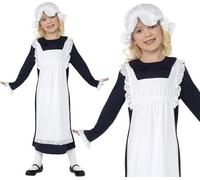 Niños Niña Victoriana Mucama Disfraz para Niña Infantil Por Smiffys Nuevo