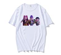 Niños Niñas Camiseta K-Pop D-Demon H-Hunters Merch Algodón Hip Hop Manga Corta Unisex Casual Hip Hop Streetwear Camisetas para Hombre Y Mujer-White1||x_s