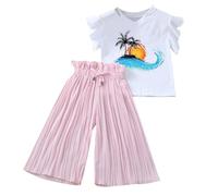Niños Niñas Conjuntos de Ropa Conjunto Hip Hop para Cuello Redondo y Botones Top Pantalones Cargo Streetwear Moderno 2 Piezas Chándal 6-13 Años