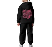 Niños Niñas Conjuntos de Ropa Cortos Casual 2 Piezas Cuello Redondo y Botones Camiseta Corta Pantalones Deportivos Traje algodón Chándal para 2-8 años