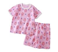 Niños Niñas Conjuntos de Ropa Cortos Casual 2 Piezas Estampada Verano Flores Top Pantalones Cargo Traje algodón Calle 6-13 Años
