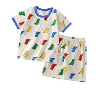 Niños Niñas Conjuntos de Ropa Traje algodón espectáculo Danza del Vientre Camiseta Corta y Pantalones Deportivos Gasa Fruncido Sueltos Moda 6-13 Años