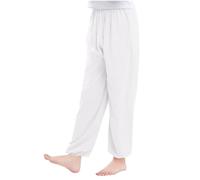 Niños Niñas Pantalones de Algodón Casuales Verano Pantalon de Protección Solar Anti-Mosquitos Harem Pantalón Bloomers Pantalones Deportivos Suelta Elásticos Jogging Pants 2-16 Años