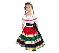Niños Niño Bebé Niña Primavera Verano Halloween Estampado Cosplay Volantes Hombro Sin Fronteras Princesa Vestido, Blanco, 4-6 años