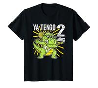 Niños Niños 2 Cumpleaños T-rex Ya tengo 2 años Camiseta