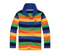 Niños Niños Niñas Manga Larga Casual Camisa A Rayas Cierre De Botón Moda Tela Cómoda Y Suave Saco Doble