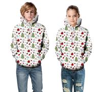 Niños Niños Niñas Navidad Sudaderas Suéteres 3D Impreso Dinosaurio Casual Sudaderas con Capucha con Bolsillos Sudaderas Cuero
