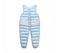 Niños Niños Niños pequeños Niños pequeños Bebés Niños Niñas Sin mangas Invierno Cálido Mono Algodón Wadded Suspender Ski Bib Pantalones Overoles Pantalones Traje Ropa (Light Blue, 12-18 Months)