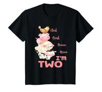 Niños Oink Baa Neigh Cluck Moo I'm Two 2 Granjero 2º Cumpleaños Granja Camiseta
