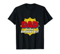 Niños Papá del Cumpleaños Niño Spider Theme Party Matching Camiseta