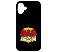 Niños Papá del Cumpleaños Niño Spider Theme Party Matching Carcasa para iPhone 16 Plus