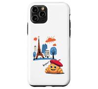 Niños Paris Francia Croissant con boina Hola en Torre Francesa Carcasa para iPhone 11 Pro