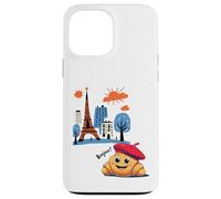 Niños Paris Francia Croissant con boina Hola en Torre Francesa Carcasa para iPhone 13 Pro Max