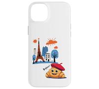 Niños Paris Francia Croissant con boina Hola en Torre Francesa Carcasa para iPhone 14 Plus