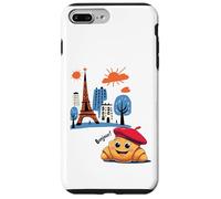 Niños Paris Francia Croissant con boina Hola en Torre Francesa Carcasa para iPhone 7 Plus/8 Plus