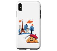 Niños Paris Francia Croissant con boina Hola en Torre Francesa Carcasa para iPhone XS Max