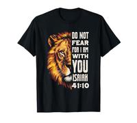 Niños Pascua Cristiano Biblia Verso León Cristo Isaías 41 10 Camiseta