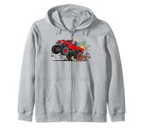 Niños Pascua Monster Truck Happy Easter Day Eggs Toddler Kids Sudadera con Capucha