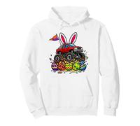 Niños Pascua Monster Truck Happy Easter Day Eggs Toddler Kids Sudadera con Capucha
