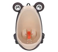 Niños Pee Pee Trainer Inodoro Funny Animal Diseño Hardware de Gancho Portátil para Niños Niños Pequeños con Orinal Montado en la Pared (Café)