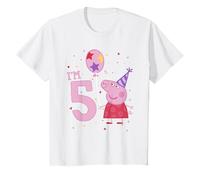 Niños Peppa Pig I'm 5 Birthday With Confetti Camiseta