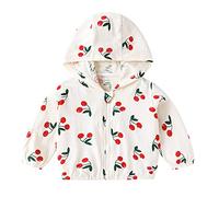 Niños Pequeños Bebé Niñas Lindos Animales Chaqueta Manga Larga Protección Solar Abrigos Ropa Exterior Trajes Ropa Suéter Bebé Niño, rojo, 6-12 meses