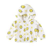 Niños Pequeños Bebé Niñas Lindos Animales Chaqueta Manga Larga Protección Solar Abrigos Ropa Exterior Trajes Ropa Suéter Bebé Niño, amarillo, 12-18 meses