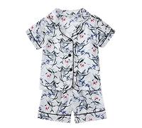 Niños pequeños bebés niñas Primavera Verano Estampado de Animados de Manga Corta Ropa de Dormir Trajes Pijamas Ropa Cubre Niña del Real Hombre