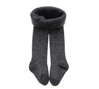Niños Pequeños Niños Bebé Niñas Algodón Forro Polar Forrado Caliente Completos Leggings Medias Elásticos Básicos Pantalones de Cuerpo Completo Medias Para Invierno Calcetines, gris oscuro, 12-24 meses