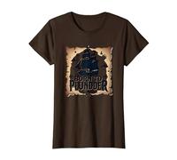 Niños Piratas Nacidos para saquear la Caza del Tesoro aventurera Camiseta, Mujer, Marrón, 3XL