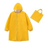 Niños Poncho de Lluvia Cremallera Chaquetas Impermeables Niñas Chubasqueros Lluvia Capa Impermeable para Bicicleta Escolar 2-14 Años Amarillo 6-8 años