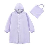 Niños Poncho de Lluvia Cremallera Chaquetas Impermeables Niñas Chubasqueros Lluvia Capa Impermeable para Bicicleta Escolar 2-14 Años Morado 12-14 años