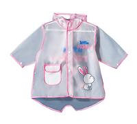 Niños Poncho Lluvia Impermeable Reutilizable Transparente Impermeables Chubasquero Bolsillo Niñas Chaqueta Ponchos Lluvia Conejo Rosa 1-2 Años