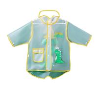 Niños Poncho Lluvia Impermeable Reutilizable Transparente Impermeables Chubasquero Bolsillo Niñas Chaqueta Ponchos Lluvia Dinosaurio Amarillo 2-4 Años