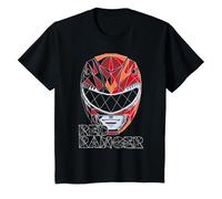 Niños Power Rangers Red Ranger Graphic Geometric Helmet Camiseta
