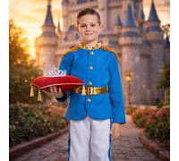 Niños Prince Charming Disfraz Carnaval Fairy Cuento Disfraz Edad 4-12 Años