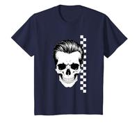 Niños Psychobilly Punk Hair Kids - Calavera de Halloween Camiseta