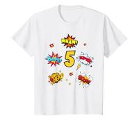 Niños Quinto Cumpleaños Cinco Años Niño Super Hero 5º Cumpleaños Camiseta