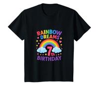 Niños Rainbow Dreams 7º Cumpleaños Niña Camiseta