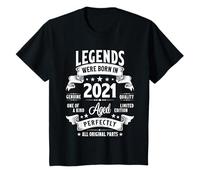 Niños Regalos vintage 2021 de 4 años para niños y niñas, 4º cumpleaños Camiseta
