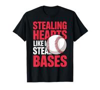 Niños robando Corazones como yo Robo Bases Lindo béisbol niños Camiseta